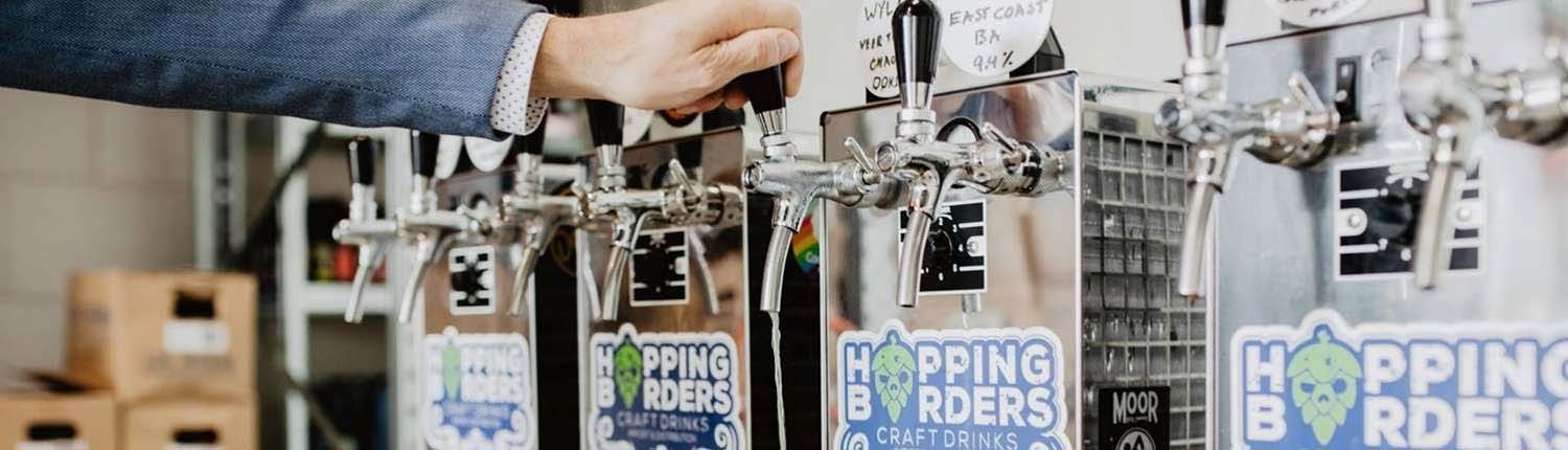 Bieren van Hopping Borders op de tap