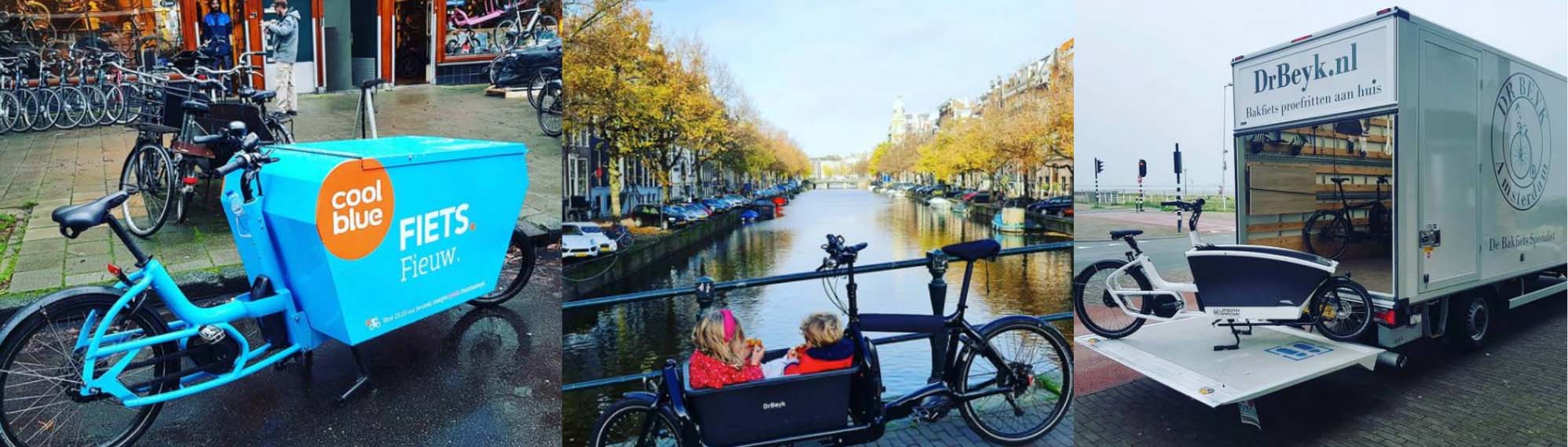 Coolblue Bakfiets in Amsterdam bij Dr Beyk